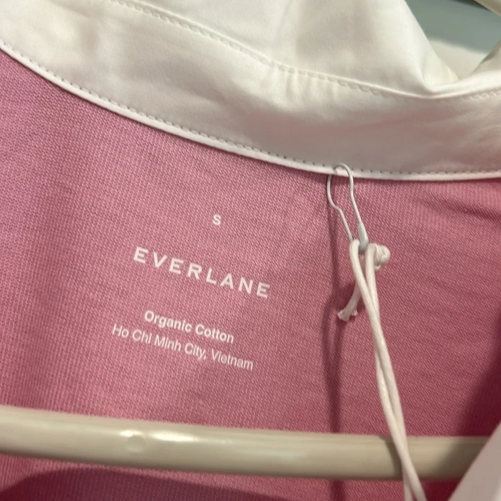EVERLANE polo dress mini short sleeve women’s size small mauve new w tags casual - Picture 2 of 7